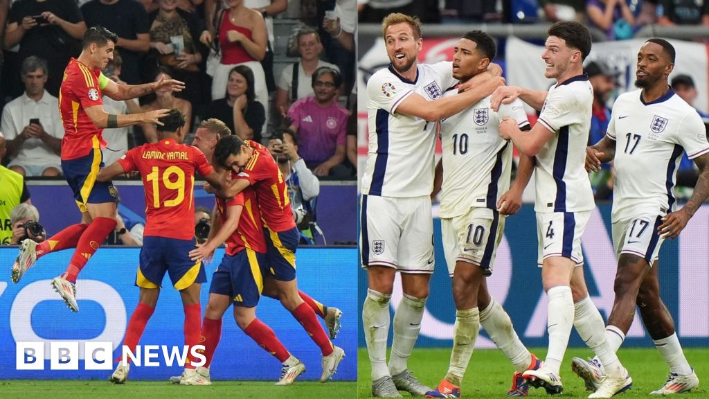 Euro 2024 finals: England v Spain in numbers - BBC News